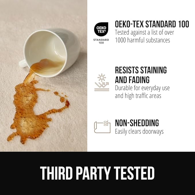 GORILLA GRIP Ultra Soft Washable Area Rug, Stain and Slip Resistant Plush Thick Carpet for Bedroom Living Room, No Shed Floor Rugs, Pet Friendly, Dorm Essentials, Kid Nursery Home Decor, 3x5 Dark Gray