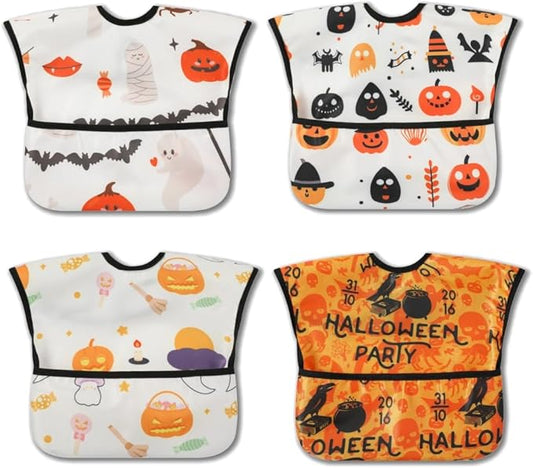 Baby bibs Waterproof Toddler bib - Feeding bib with Pocket for Infant Boy Girl Washable 6-36M