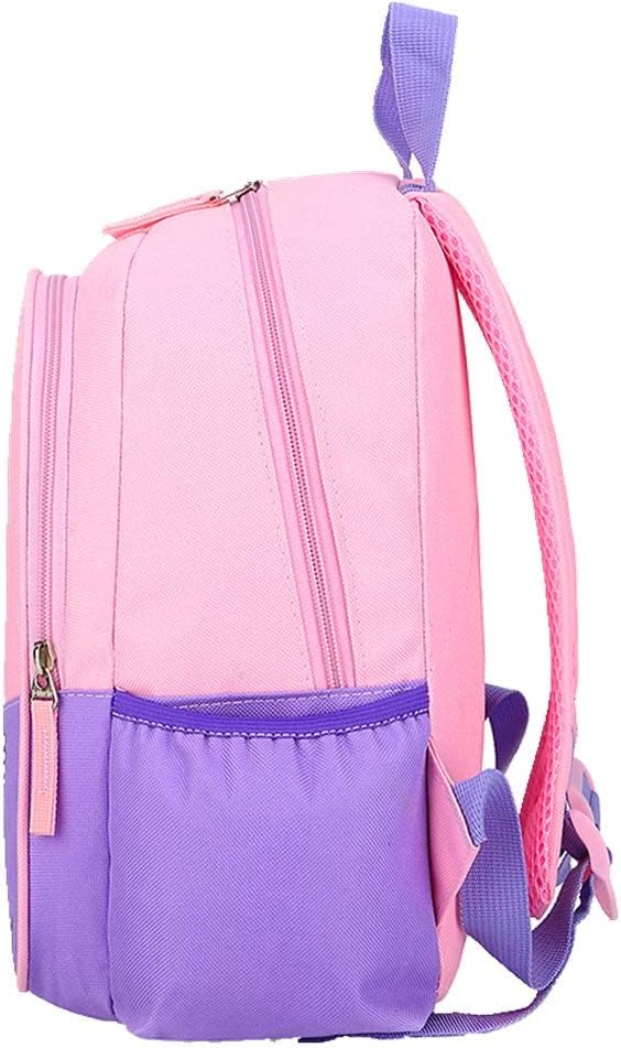 12 Inch Kids Small Toddler Preschool Travel Backpack Cute Cartoon Daypack (Unicorn Pink and Purple)