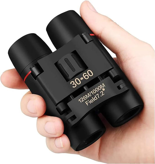 Compact 30x60 Binoculars for Adults,Suitable for Adults and Children Bird Watching Travel Sightseeing, Waterproof Lightweight Small Binoculars, with Clear Low-Light Vision