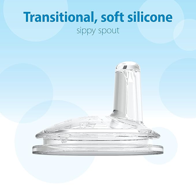 Dr. Brown's Natural Flow Anti-Colic Options+ Wide-Neck Baby Bottles, 9 oz/270 mL, with Level 1 Slow Flow Nipple, 6 Pack with 2 Bonus Level 2 Nipples & 2 Sippy Spouts