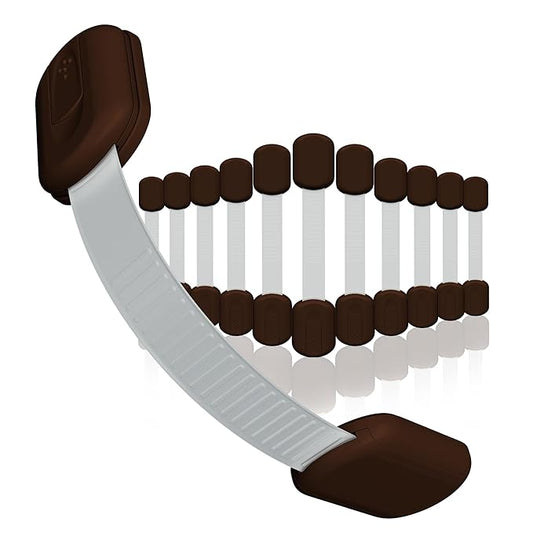 Baby Proofing Child Safety Locks (12 Pack) by Skyla Homes - The Safest, Quickest and Easiest 3M Adhesive Cabinet Latches, No Screws & Magnets, Multi-Purpose for Furniture, Kitchen, Ovens, Toilet Seats