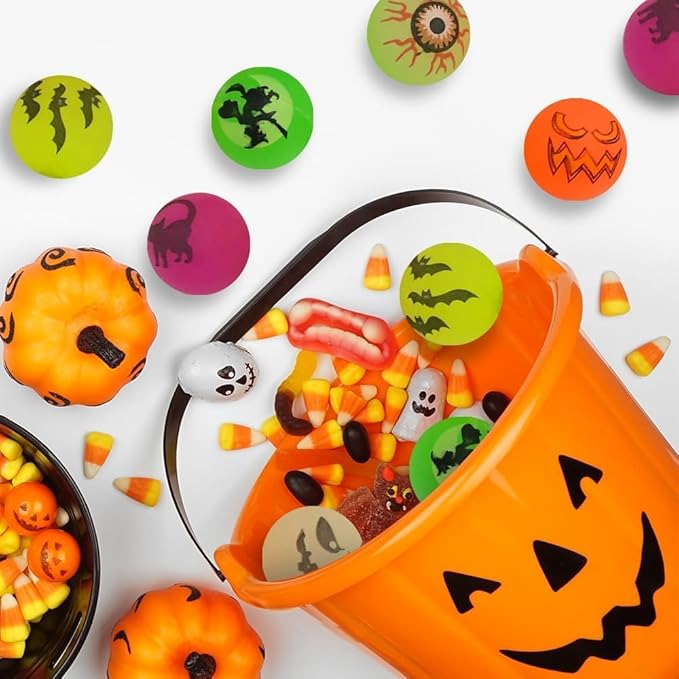 Halloween Decorations, Glow in The Dark Balls, 72 Packs , Party Favors and Goodie Bag Fillers