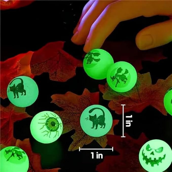 Halloween Decorations, Glow in The Dark Balls, 72 Packs , Party Favors and Goodie Bag Fillers