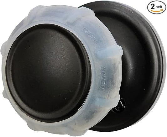 Enjoy Cover - 2 Pack Silicone Door knob Grips Maximum Grip Nonslip Arthritis & Senior Living Aids Grippy Easy Open Fits All Door Knob Universal Size Decorative (Foggy Clear)