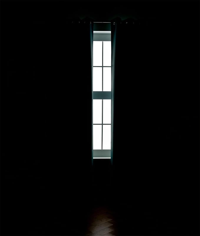 MIUCO Room Darkening Curtains Textured Grommet Thermal Insulated Blackout Curtains for Bedroom Set of 2 52x95 Inch Teal