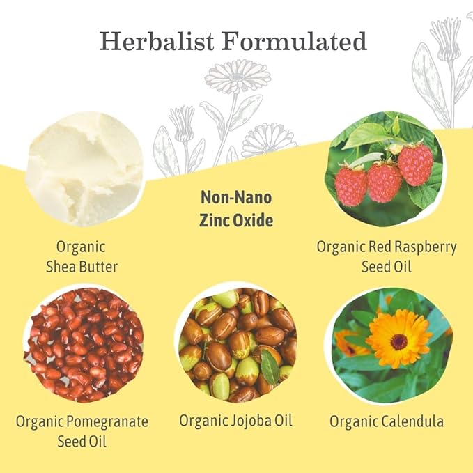 Earth Mama Baby Mineral Sunscreen Lotion SPF 40 | Non-Nano Zinc, Natural Water Resistant Sun Cream for Babies, Kids & Adults, 3-Ounce (2-Pack)