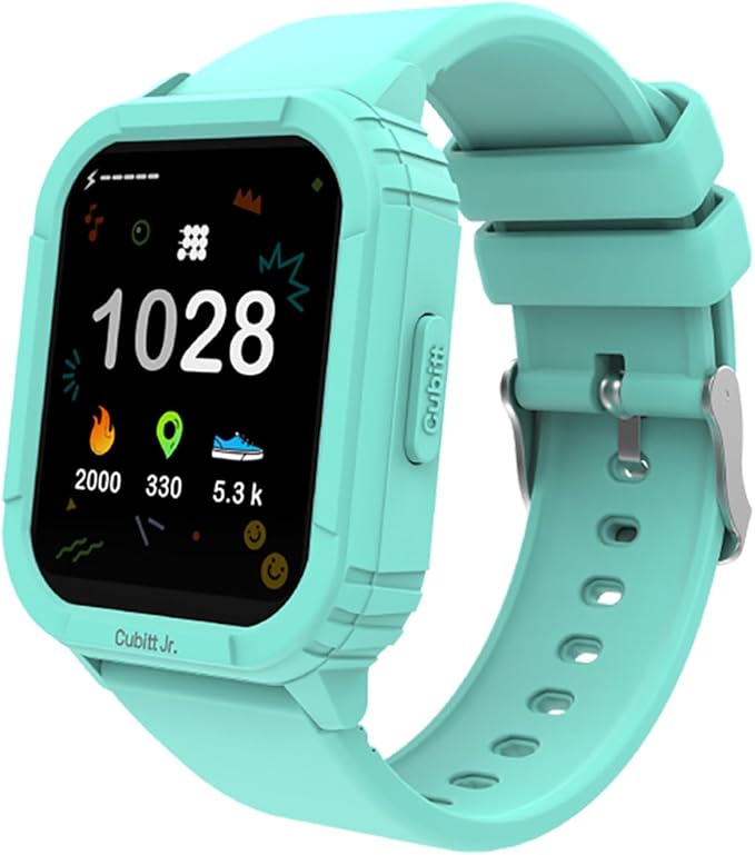 Cubitt Jr Smart Watch Fitness Tracker for Kids and Teens, with Games, Step Counter, Sleep Monitor, Heart Rate Monitor, Activity Tracker, Good Habits Alarms, 1.52" Touch Screen, IP68 Waterproof