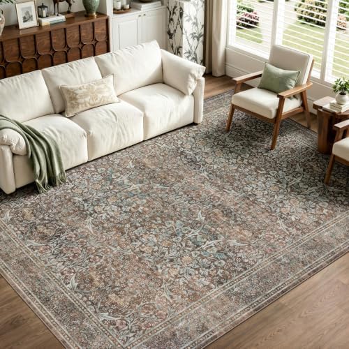 JOLLYVOGUE 5x7 Area Rugs for Living Room, Vintage Washable Rug by JOLLYVOGUE
