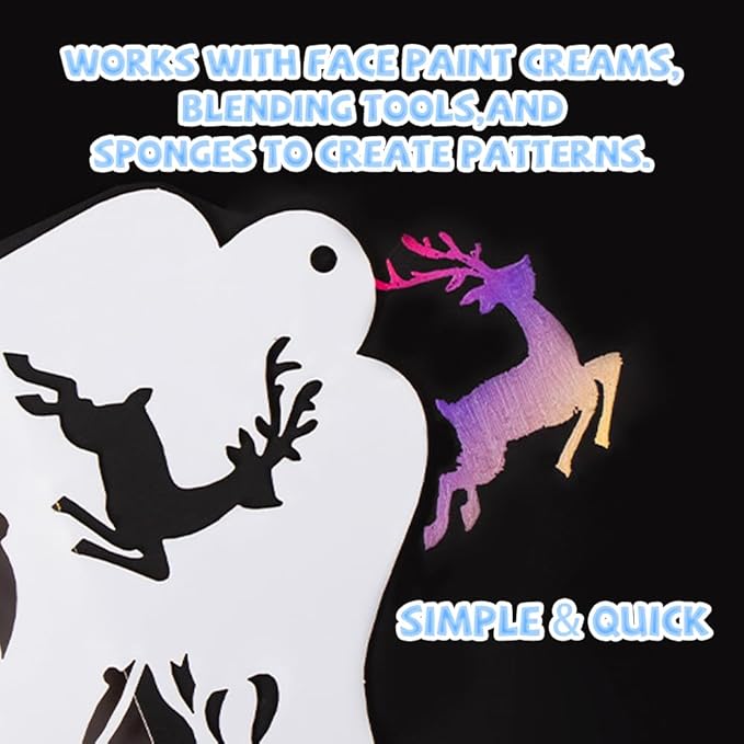 Face Body Paint Kit for Kids & Adults - 36 Vibrant Rainbow Colors,6 Glitter Gels,with Stencils,Brushes,Tattoos.Ideal for Halloween,Christmas, Birthday Parties,Cosplay (Rainbow Sparkle Set)