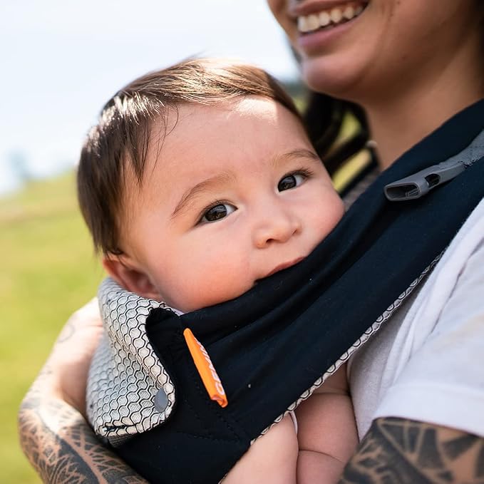 Beco Gemini Baby Carrier from Newborn to Toddler - Certified Ergonomic Newborn Baby Carrier for Infants and Children of 7-35 lbs - M Shape, Adjustable Seat, Breathable 3D Mesh (Cool Navy)