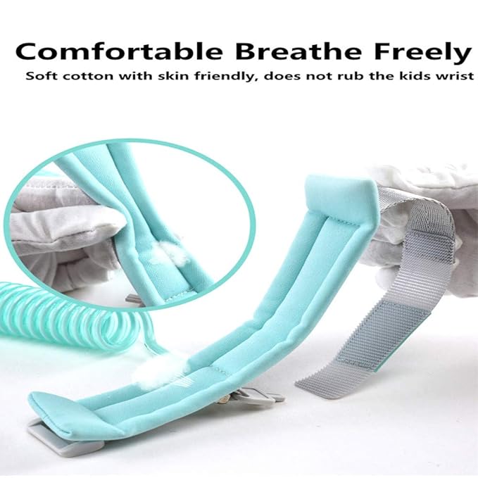 2 in 1 Baby Leash Anti Lost Wrist Link for Toddlers Toddler Harness,Baby Leash,Leash for Toddlers,Wrist Leashes（Green 2.5M)