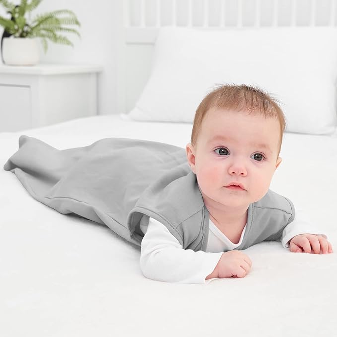 Yoofoss Baby Sleep Sack 0-6 Months Baby Wearable Blanket 100% Organic Cotton 2-Way Zipper TOG 0.5 Toddler Sleeping Sack 3 Pack, Comfy Soft Lightweight(Small)