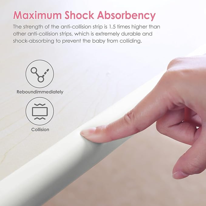 Baby Proof Corners and Edges, (Large 16.5FT Edge +8 Corners) Baby Proofing Corner Guards, Soft Rubber Foam Edge Protector, Furniture Tables Bumper Guard for Baby Safety, Beige