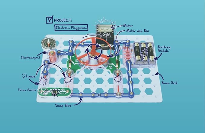 Snap Circuits Snaptricity, Electronics Exploration Kit (Stem Building), for Kids 8+