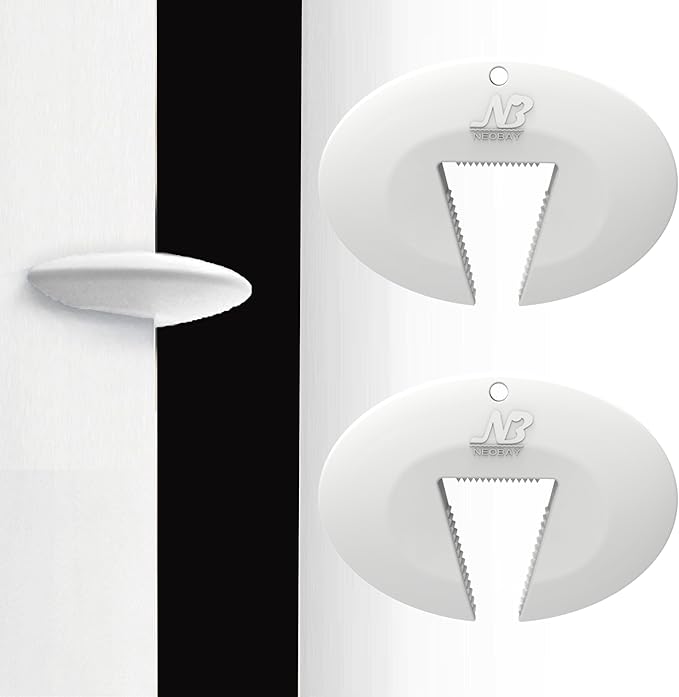 Door Pinch Guard and Door Slam Stopper, Durable Silicone Door Finger Pinch Guard, Prevents Finger Pinch Injuries, Slamming Doors, Door Safety for Kids, 2 Packs White Basic.