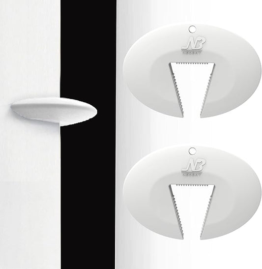 Door Pinch Guard and Door Slam Stopper, Durable Silicone Door Finger Pinch Guard, Prevents Finger Pinch Injuries, Slamming Doors, Door Safety for Kids, 2 Packs White Basic.