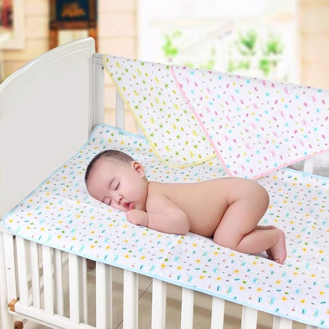 MBJERRY Waterproof Changing Pads Portable - Breathable Leak Proof Mattress Pad Protector Baby Changing Mat for Toddler, Kids Pack of 3 (XL (27.5 x 41.3 Inch))
