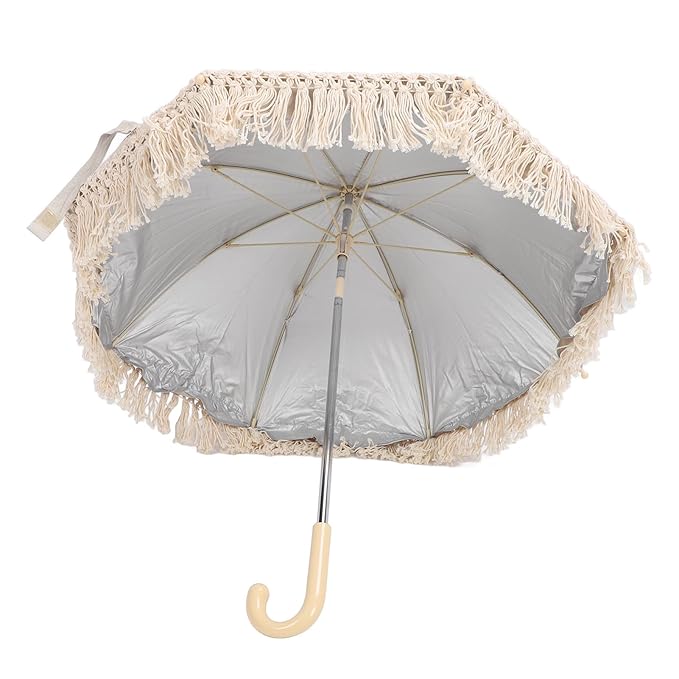 Baby Outdoor Parasols, Baby Stroller Parasol Umbrella with Adjustable Clamp, Toddler Umbrella for Trolley Wheelchair Beach Chair, Outdoor Activities (Beige)