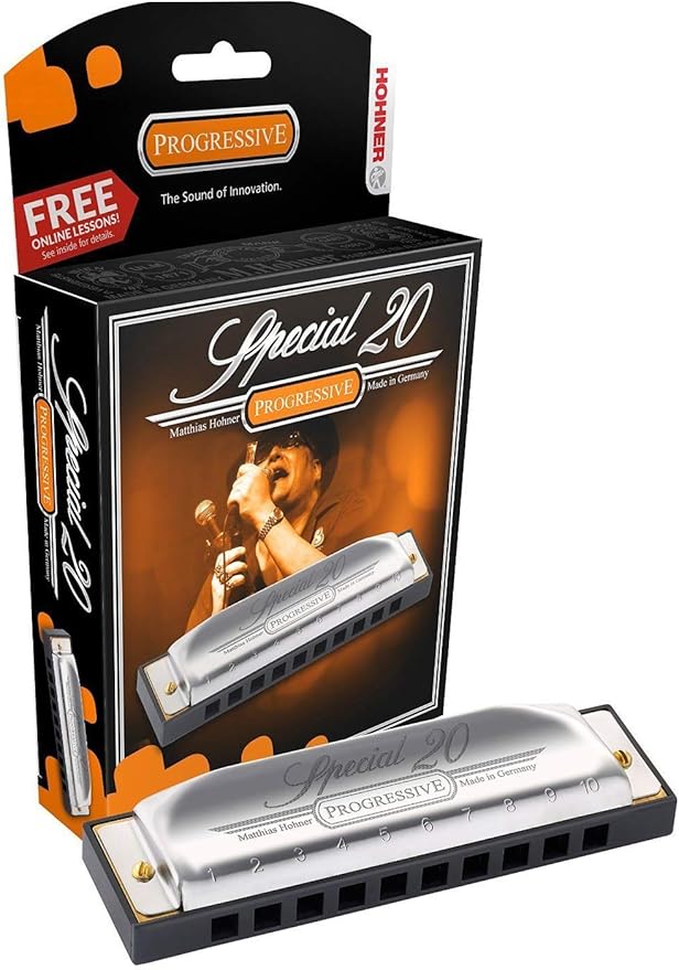 Hohner Special 20 Harmonica - Key of G Bundle with Case, Pouch, Online Manual, and Austin Bazaar Polishing Cloth