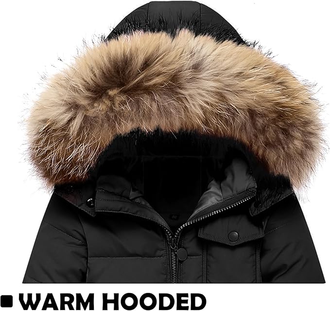 Baby Girl Winter Snowsuit Coat Boy Fur Snow Pants Bib Jacket For Toddler Clothes