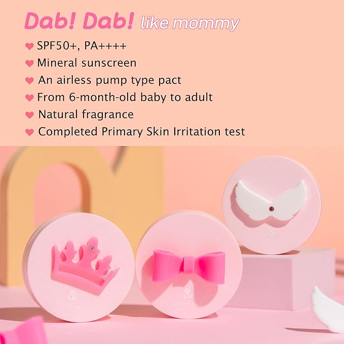 Peachand Baby Kids Mineral Sun Cushion SPF50+ PA++++ (Angel's Wings)