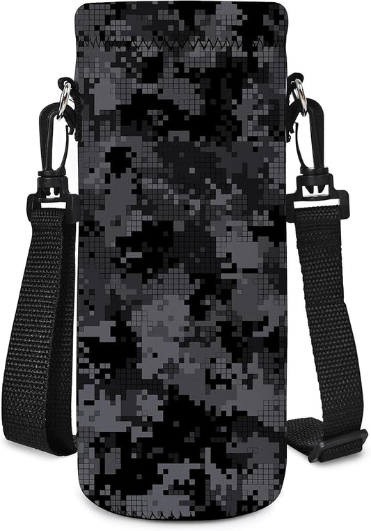 AUPET Water Bottle Sling Bag Carrier Crossbody Sleeve,Insulated Neoprene Bottle Case Holder Pouch Cover 500ML/17oz with Shoulder Strap for Walking Women Men