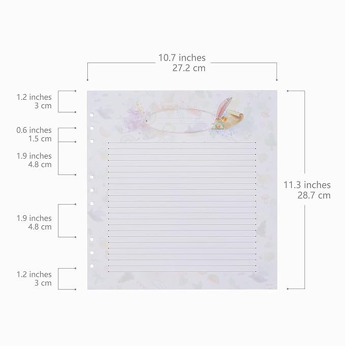 Baby Memory Book Extra Pages for Photos and Notes – Baby Book “Choose Joy” | 10 Additional Paper Sheets for Loose-Leaf Baby Keepsake Photo Album for Newborn Girls Boys | Refill Paper Set