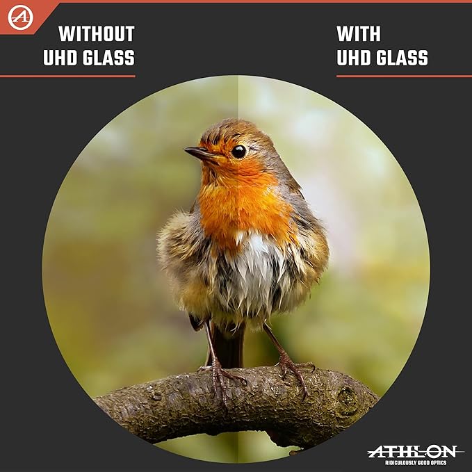 Athlon Optics 10x42 Midas UHD Gray Binoculars with Eye Relief for Adults and Kids, High-Powered Binoculars for Hunting, Birdwatching, and More