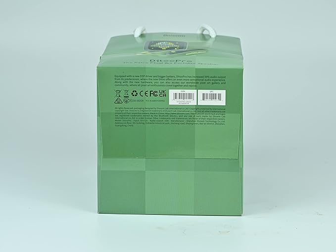 Divoom Ditoo Programmable Pixel Art LED-Bluetooth-Speaker Showing-Clock Emoji DIY Design for Home Wedding Party Decoration with Wireless App Control (Green)