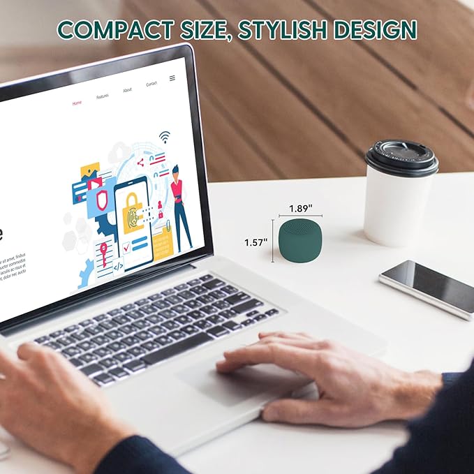 Babelio White Noise Sound Machine for Adults Kids Baby, Mini, 15 Non-looping Sounds, Timer, Memory Function, Easy to Pocket and Travel Green