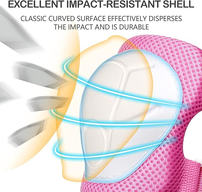 Adjustable Kids Helmet with Knee Pad, Elbow Pads & Wrist Guards - Toddler Bike Helmets for Ages 3-5, 5-8, 8-14 Years - Perfect for Skating, Biking, Cycling, and Skateboard - for Boys and Girls