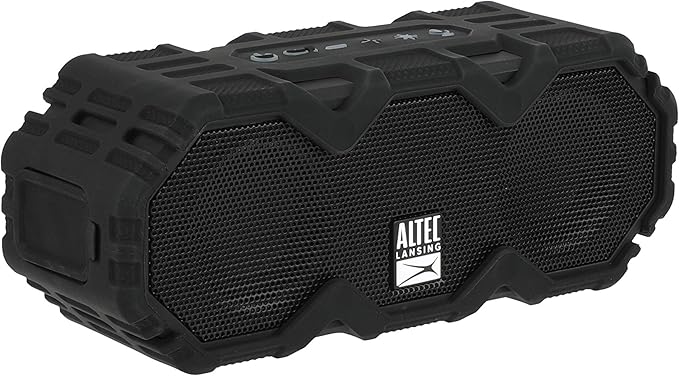 Altec Lansing LifeJacket Mini - Waterproof Bluetooth Speaker with Lights, Portable Wireless Speaker for Pool, Beach, Hiking, Sports, Camping, 16 Hour Playtime, Floats in Water