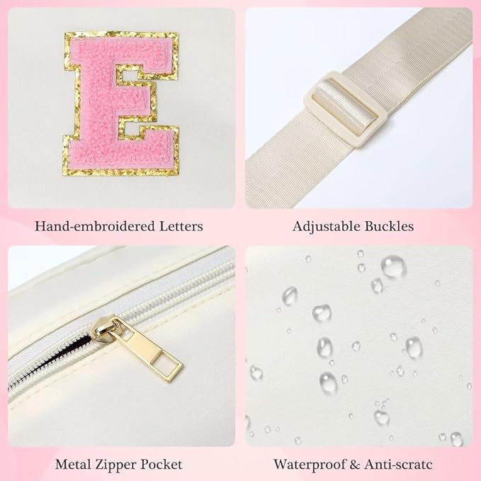 YOOLIFE Graduation Gifts - Graduation Gifts for Teen Girls Her Daughter Sister, White Initial Crossbody Bag Belt Bag for Girls G