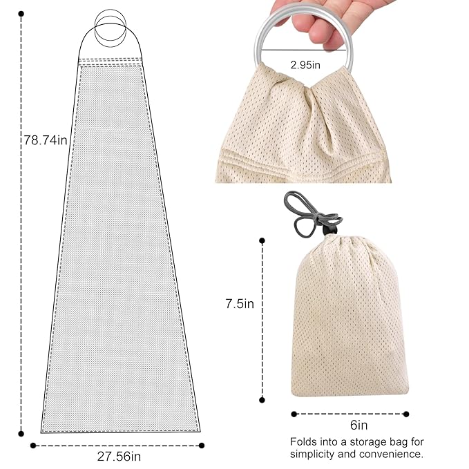 CUBY Water Baby Sling Carrier Lightweight Breathable Mesh Baby Ring Slings, Adjustable Quick-Drying Ring Sling Baby Carrier for Newborn Kids Toddlers Summer Swimming Pool Beach (Apricot)