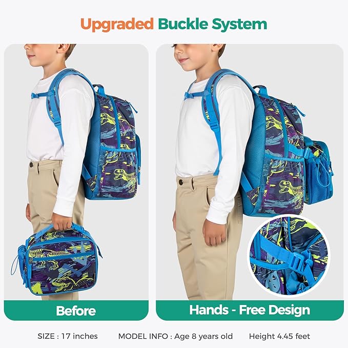 Choco Mocha Gamer Backpack for Boys, Elementary School Backpack for Boys Ages 6-8 Kids Kindergarten Backpack Bookbag 17 Inch with Chest Strap, Black