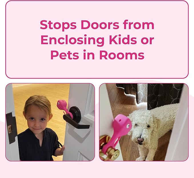Baby Proofing Door Stopper, Door Pinch Guards Protect Child Fingers & PET Tails. Baby Safety Finger Protectors Prevent Pinch Injuries – Kids and Adults Love Whale Pinch Guard (Pink)