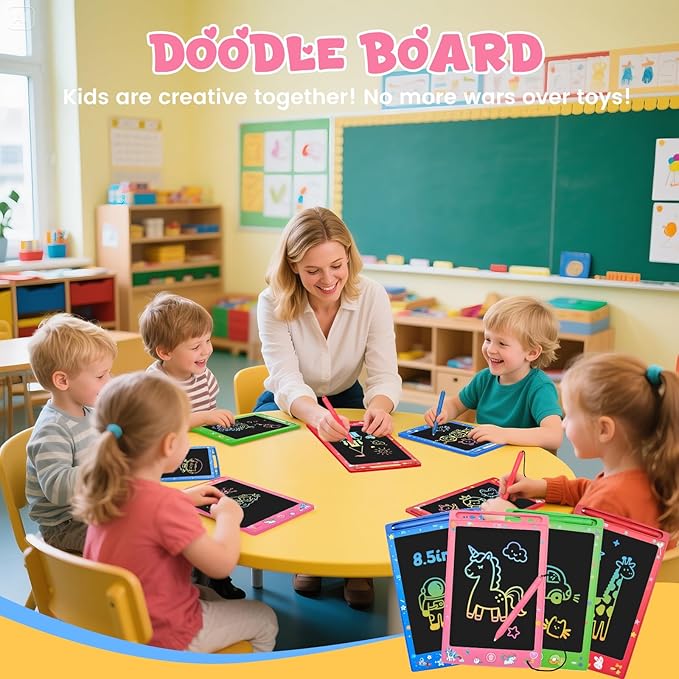 32 Pack LCD Writing Tablet for Kids, Erasable and Reusable Toddler Doodle Board in 8.5 inch, Ideal Educational Drawing Pad for Learning Toy for Ages 3-8 Gifts for Girls Boys