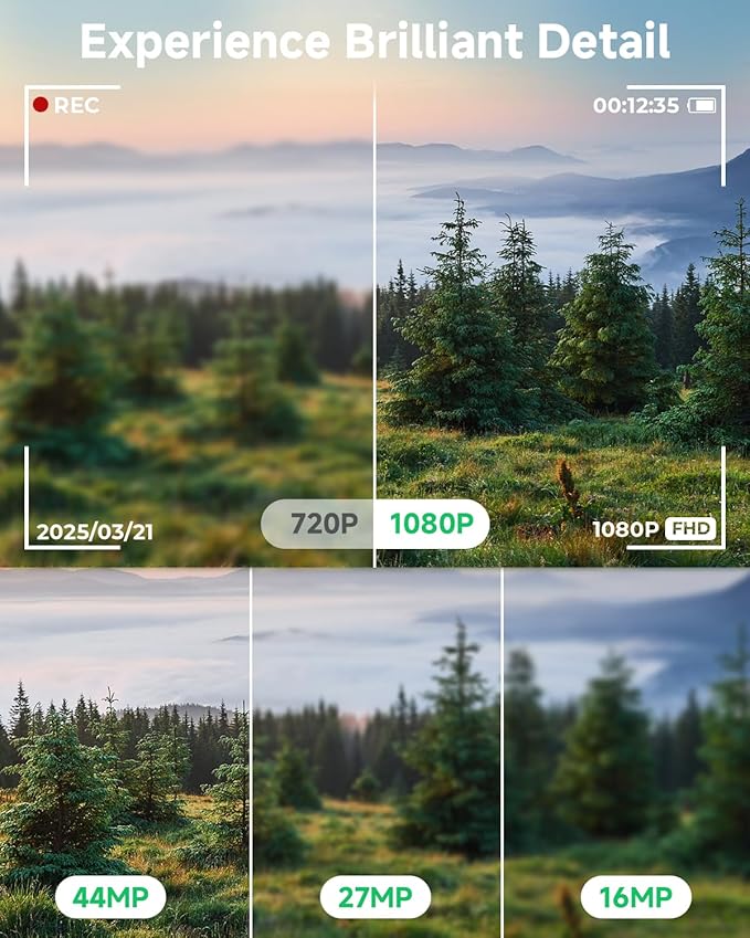 Digital Camera, 44MP FHD 1080P, 16X Zoom, 32GB SD Card, Compact Camera for Kids Teens Adults, Green