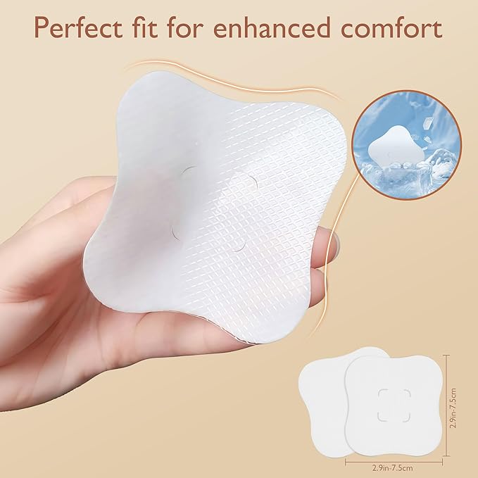 Cooling Nipple Pads for Breastfeeding: Hydrogel Gel Pad Instant Cooling Relief | Promotes Healing Irritated Nipples - 4Packs(8 Count)