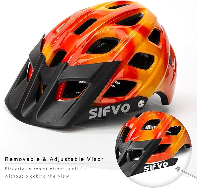 Kids Bike Helmet, SIFVO Kids Helmet 8+ Boys and Girls Bike Helmet with Cool Visor, Bike Helmets for Kids, Youth Bike Helmet Kids Mountain Bike Helmet Lightweight and Sturdy【55-58cm】