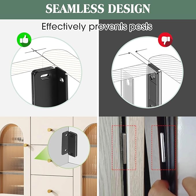 Ultra Thin Cabinet Door Magnets Catch,Magnetic Door Catch,Cabinet Latch Magnetic Closures for Kitchen Closet and Cupboard Wardrobe (White Magnetic 8P)