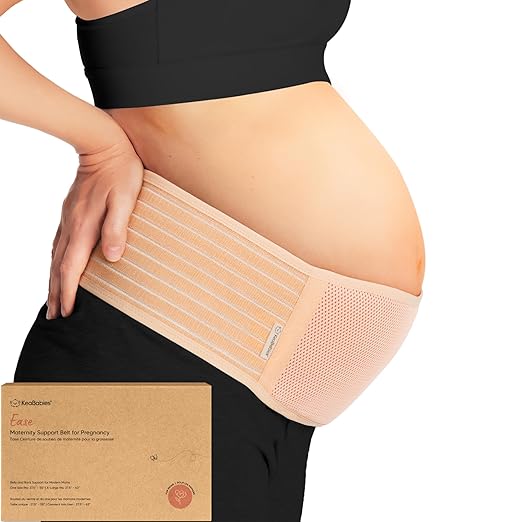 KeaBabies Maternity Belly Bands for Pregnant Women - Soft & Breathable Pregnancy Belly Support Band, Adjustable Maternity Belt for Back, Pelvic Support, Comfortable, Easy to Use (Classic Ivory, M/L)