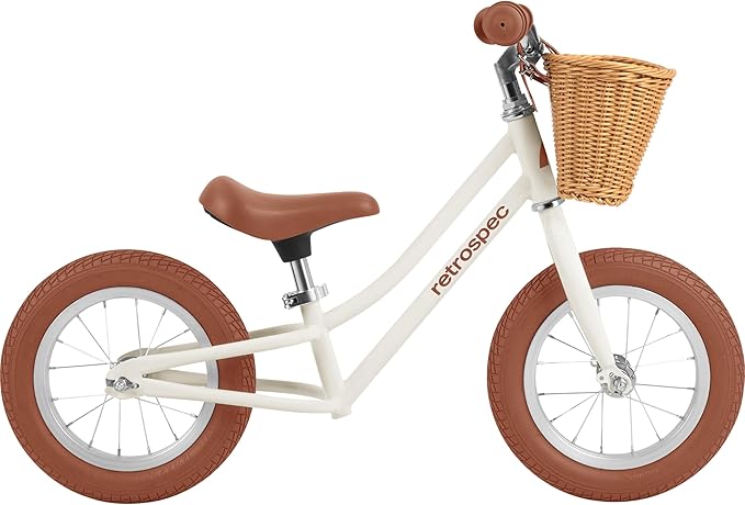 Retrospec Baby Beaumont Kids' Balance Bike for Toddlers, No Pedals, Cushioning Air Filled Tires for Boys and Girls Ages 18 Months - 3 Years, with Adjustable Seat Height