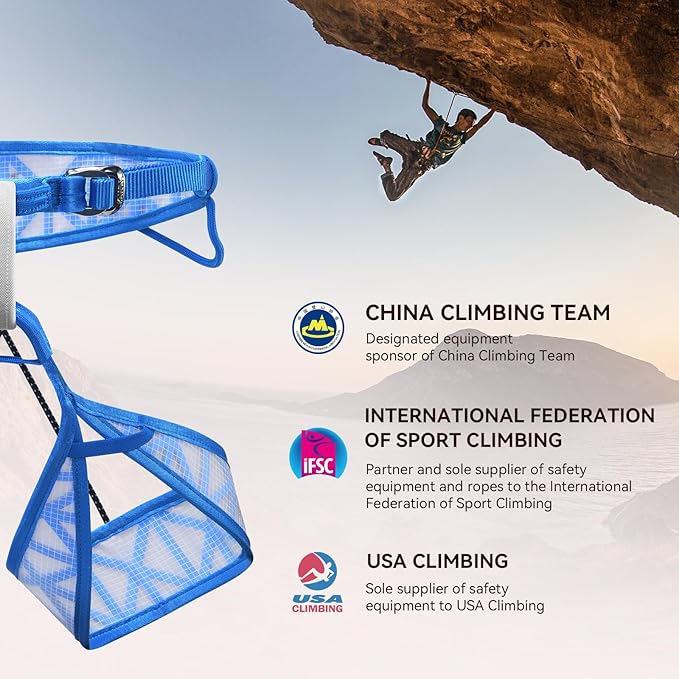 KAILAS Kids Rock Climbing Harness Child Safety Belt Climbing Gear Adjustable Lightweight Indoor Gyms Beginners Youth