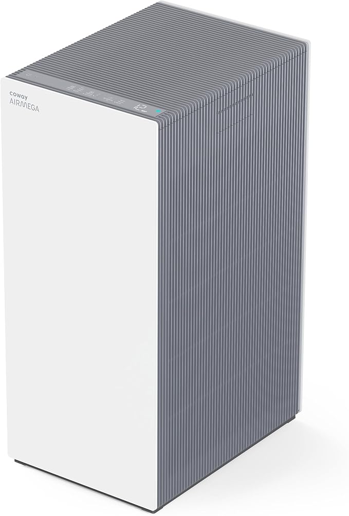 COWAY Air Purifiers for Large Room Whole Home Up to 4,253ft², 2 Sets of XL Washable Pre-Filters and True HEPA Filters for Dual Purification, PM1.0 AQI, Turbo Mode, Timer, Wheels, 5yr Warranty, ProX(W)