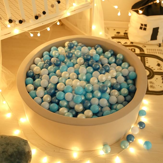 GOGOSO Ball Pits Balls for Toddlers Pack of 50 100 200 Plastics Shape Ball Non-Phthalate Non-BPA Non-Toxic 2.2-Inch Crush Proof Play Balls