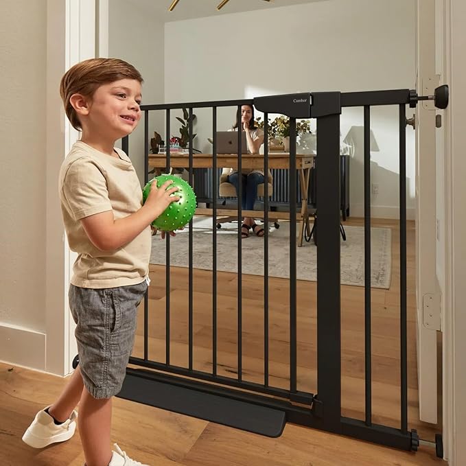 Cumbor 36" Extra Tall Baby Gate for Dogs and Kids with Wide 2-Way Door, 29.7-40.6" Width, and Auto Close Personal Safety for Babies and Pets, Fits Doorways, Stairs, and Entryways