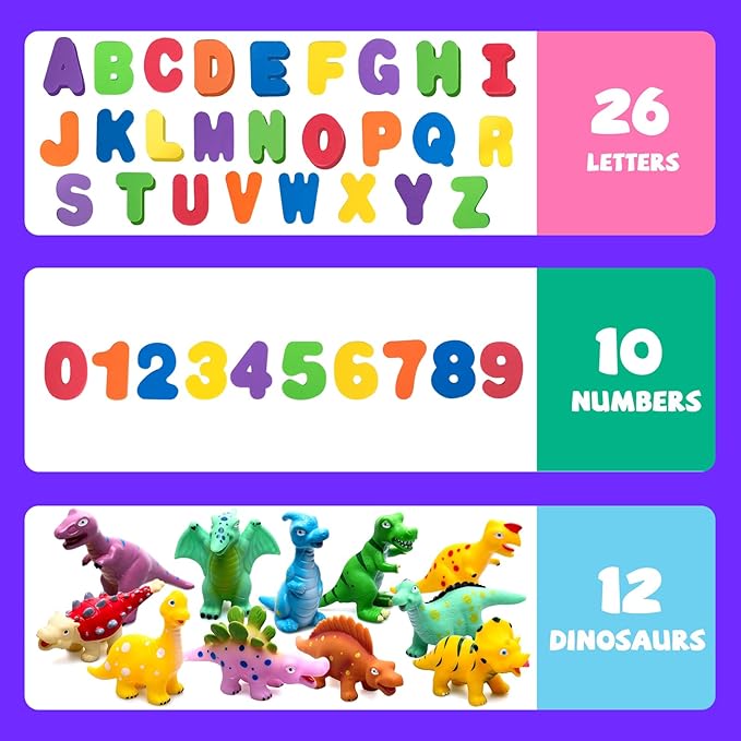 Hely Cancy Dinosaur Bath Toys Mold Free