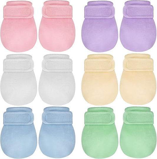Adjustable Baby Mittens No Scratch Newborn Cotton Breathable Gloves Warm Baby Mitts for Boys Kids